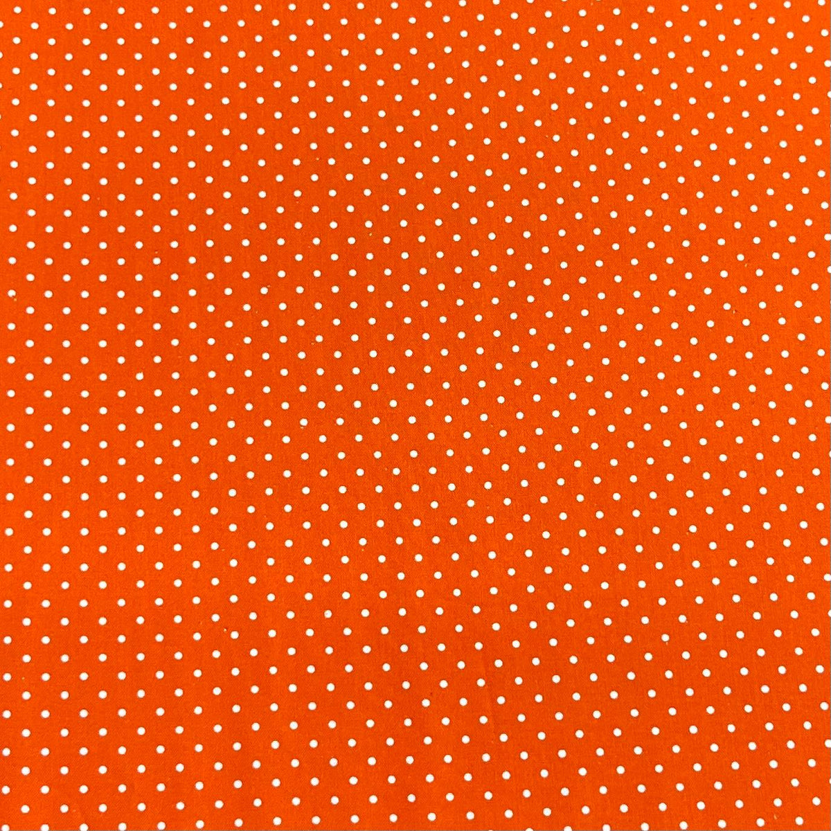 Pound A Metre Per Metre Premium Digital Printed Autumn Cotton 45'' Wide (Orange Polka)