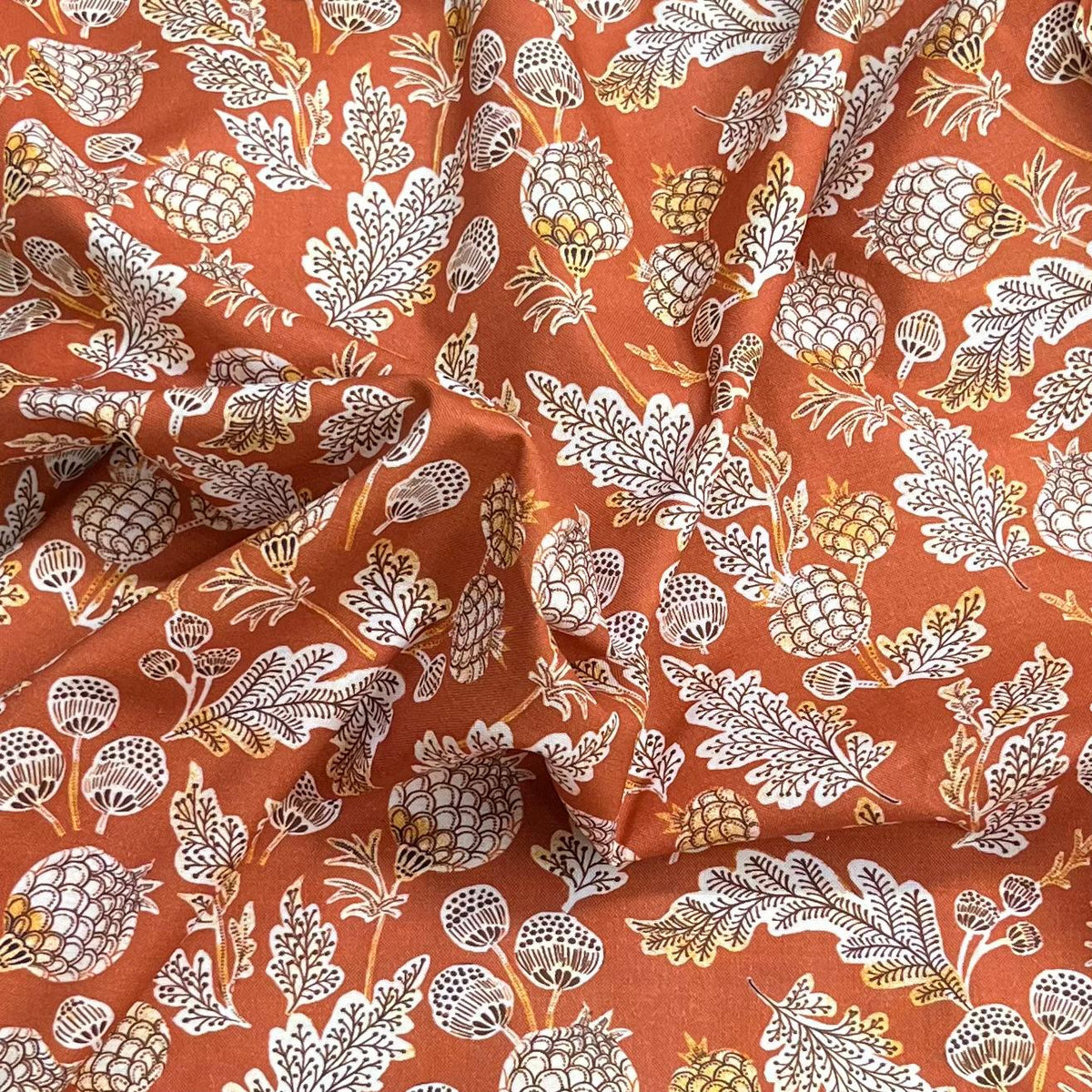 Pound A Metre Per Metre Premium Digital Printed Autumn Cotton 45'' Wide (Pinecorn)