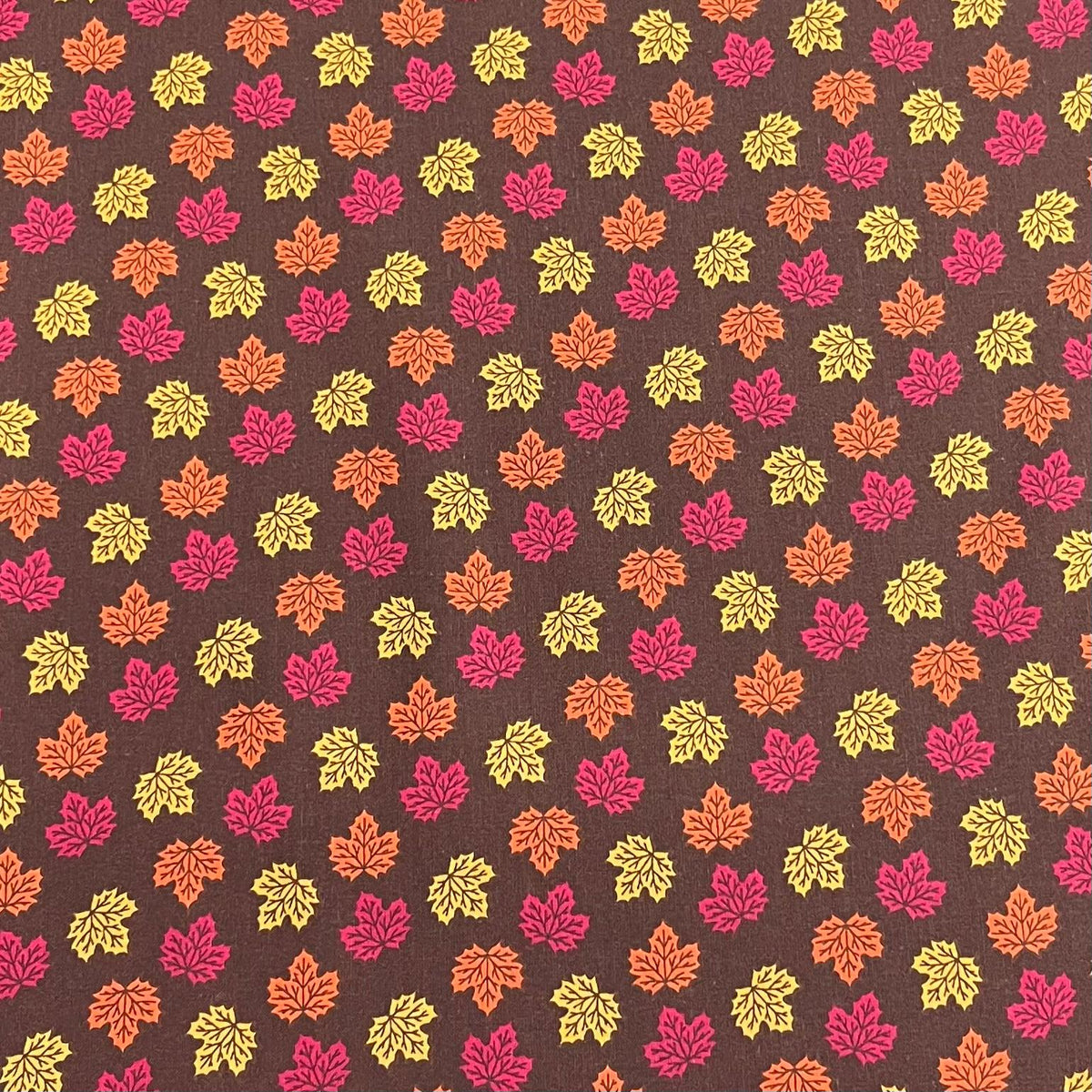 Pound A Metre Per Metre Premium Digital Printed Autumn Cotton 45'' Wide (Tree Leaf)