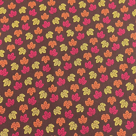 Pound A Metre Per Metre Premium Digital Printed Autumn Cotton 45'' Wide (Tree Leaf)