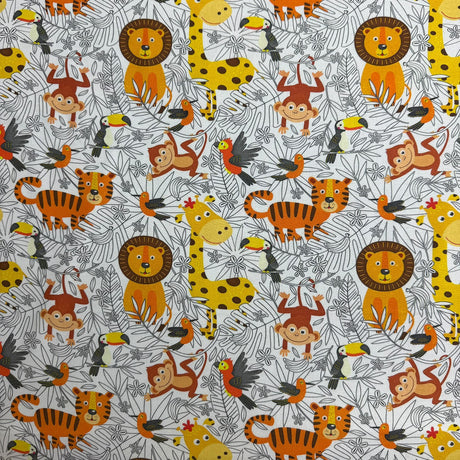 Pound A Metre Per Metre Premium Digital Printed Cotton 45'' Wide (Animals)