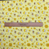 Pound A Metre Per Metre Premium Digital Printed Cotton 45'' Wide (Bee)