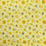 Pound A Metre Per Metre Premium Digital Printed Cotton 45'' Wide (Bee)