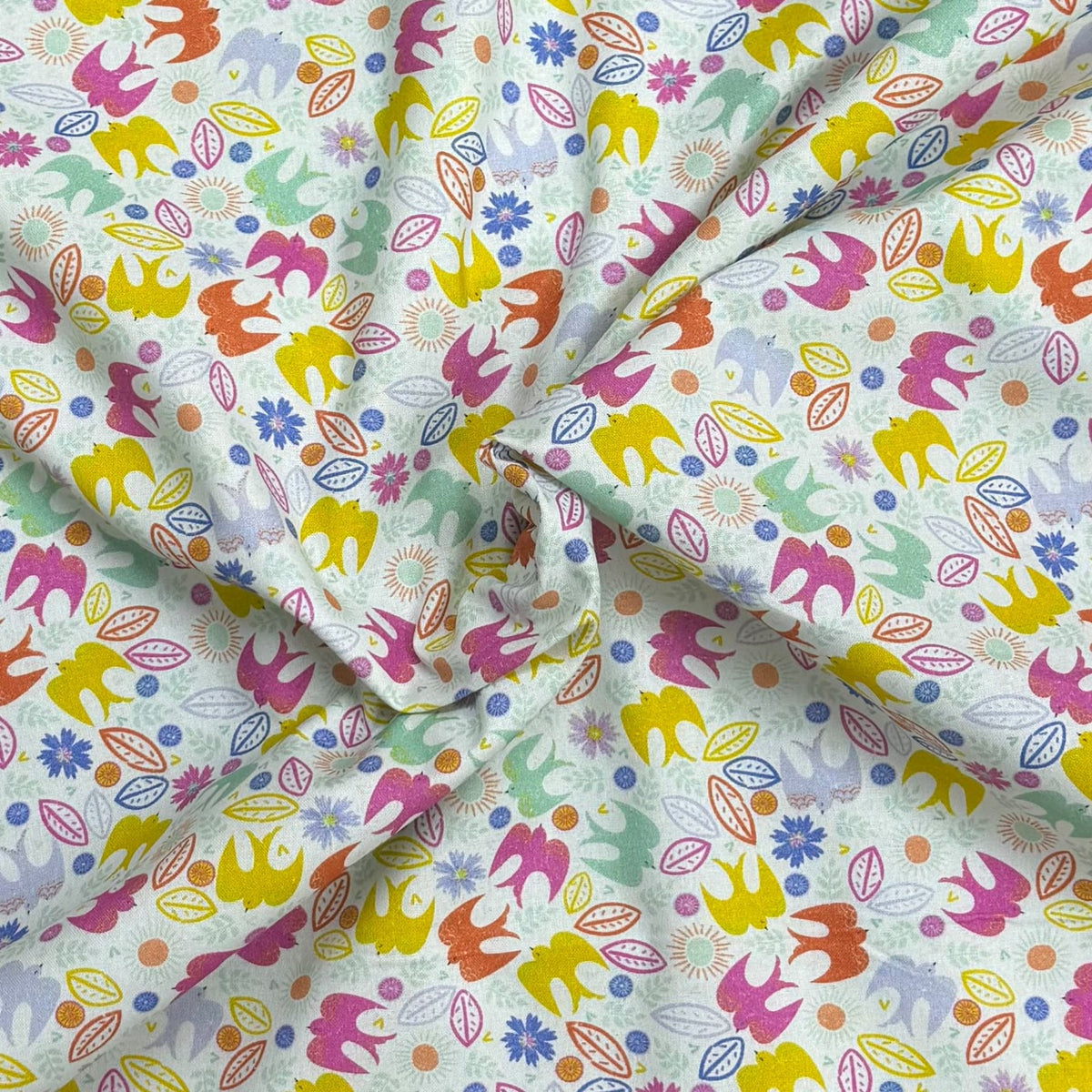 Pound A Metre Per Metre Premium Digital Printed Cotton 45'' Wide (Bird)
