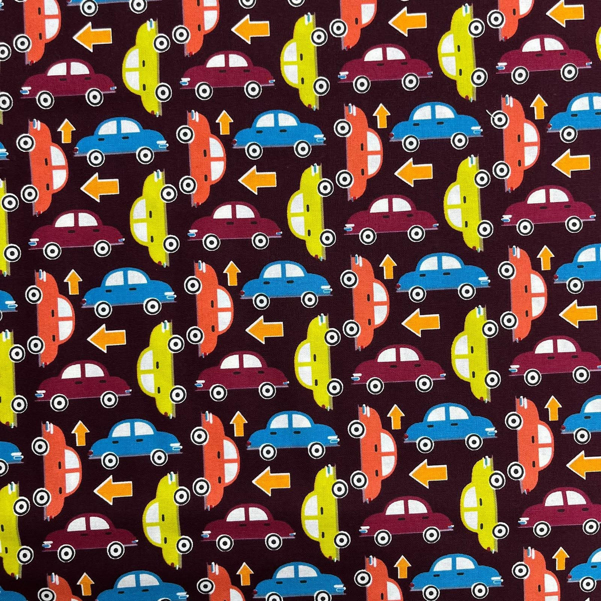 Pound A Metre Per Metre Premium Digital Printed Cotton 45'' Wide (Cars)