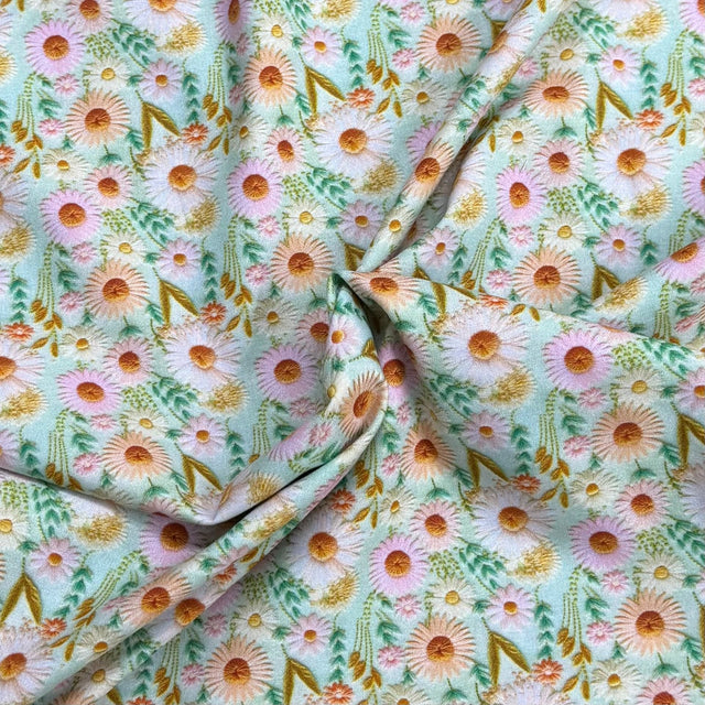 Pound A Metre Per Metre Premium Digital Printed Cotton 45'' Wide (Flower Bed)