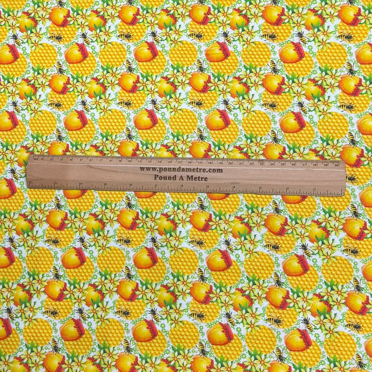Pound A Metre Per Metre Premium Digital Printed Cotton 45'' Wide (Honey Comb)