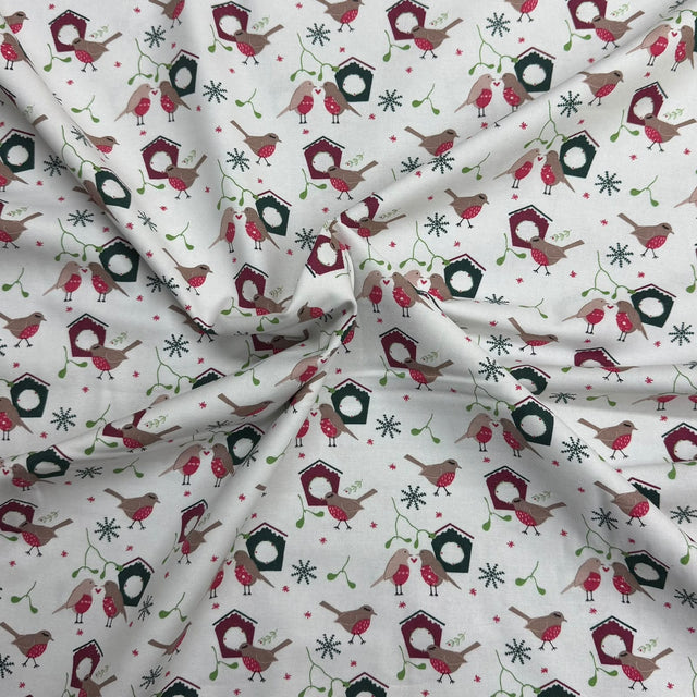 Pound A Metre Per Metre Premium Digital Printed Cotton 45'' Wide (Love Birds)