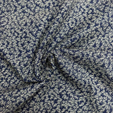 Pound A Metre Per Metre Premium Digital Printed Cotton 45'' Wide (Navy & Silver)