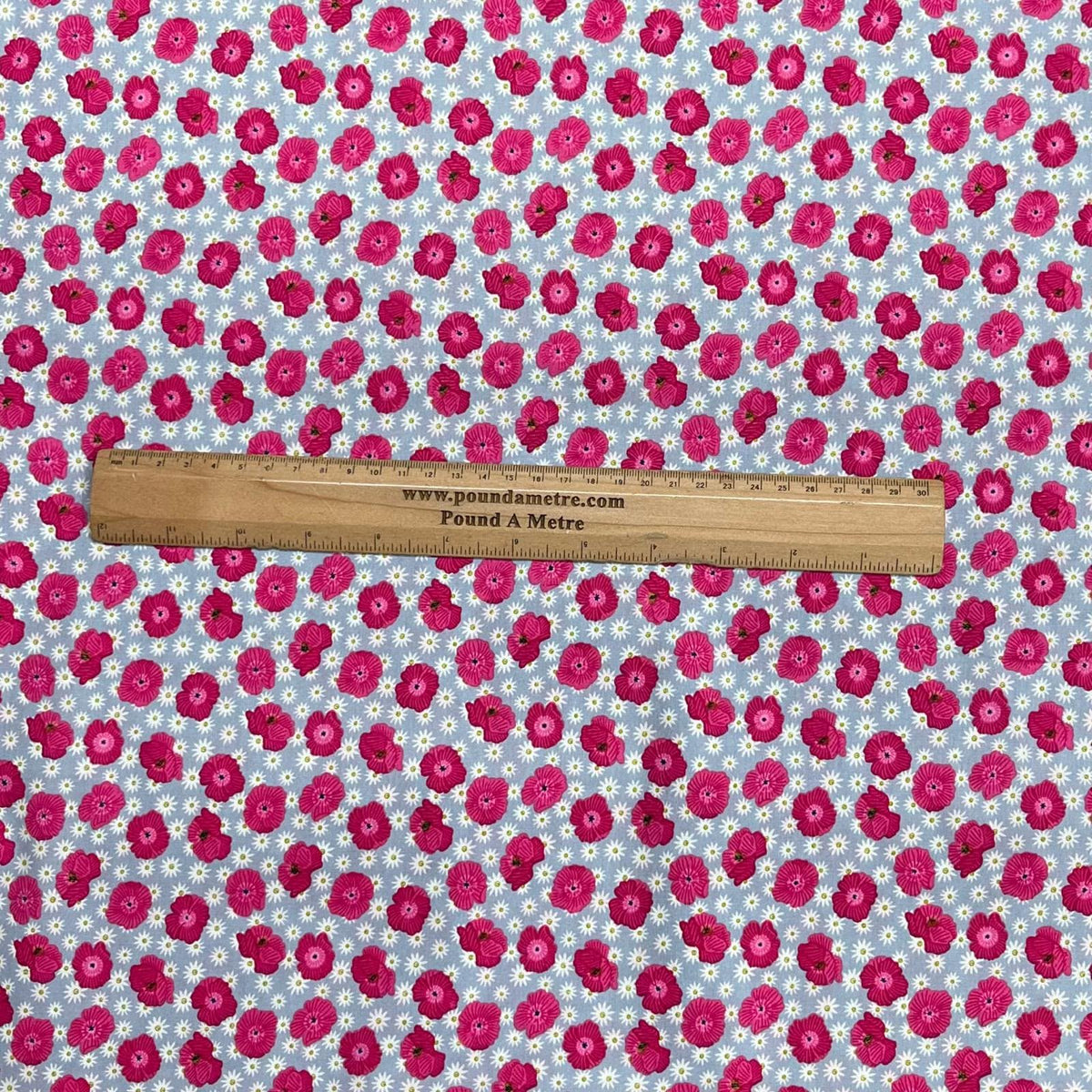 Pound A Metre Per Metre Premium Digital Printed Cotton 45'' Wide (Poppy)