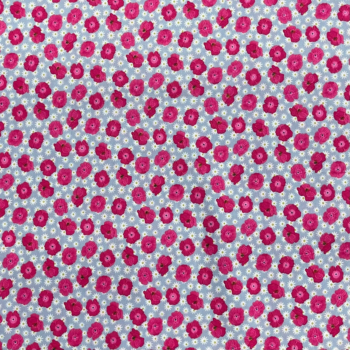 Pound A Metre Per Metre Premium Digital Printed Cotton 45'' Wide (Poppy)