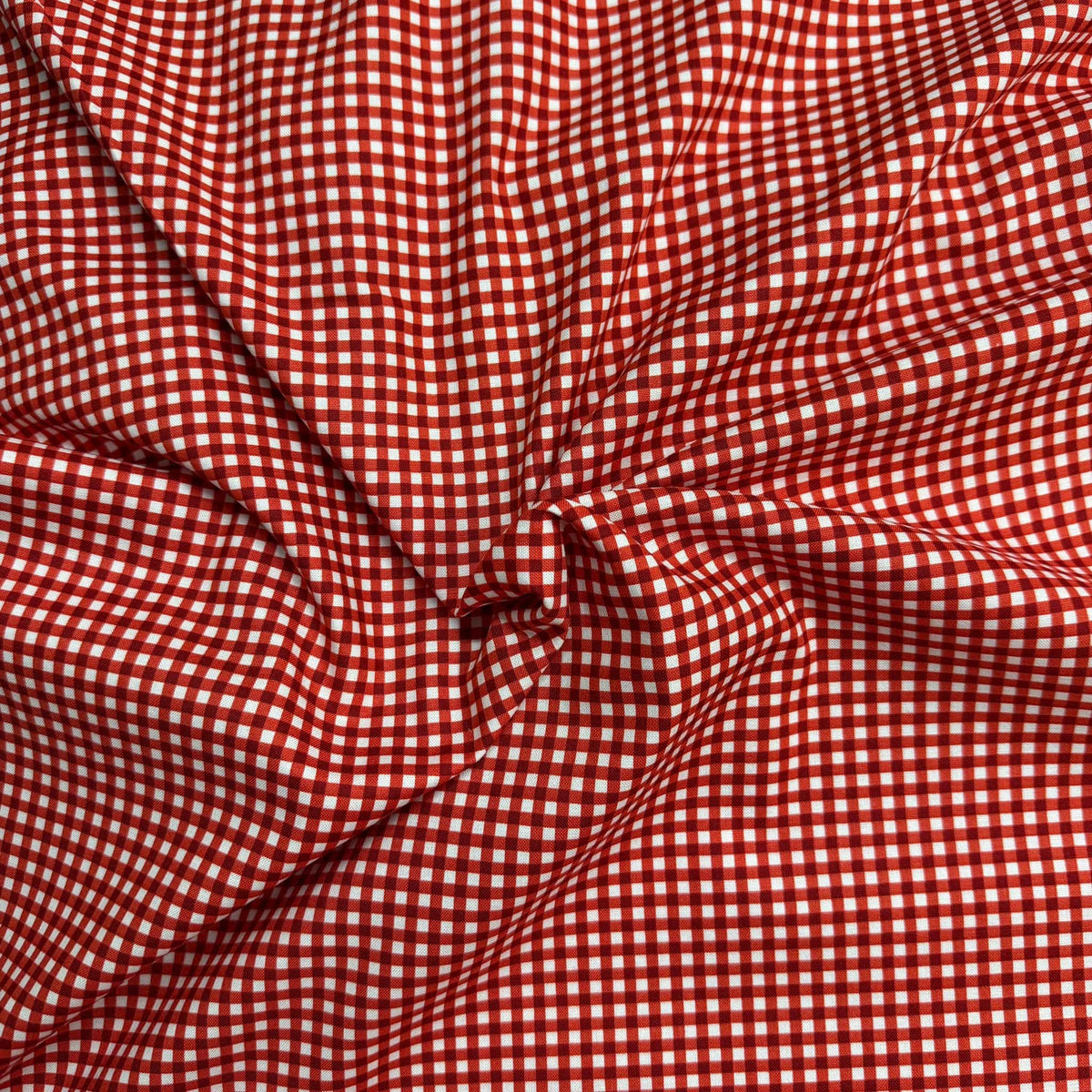 Pound A Metre Per Metre Premium Digital Printed Cotton 45'' Wide (Red Checks)