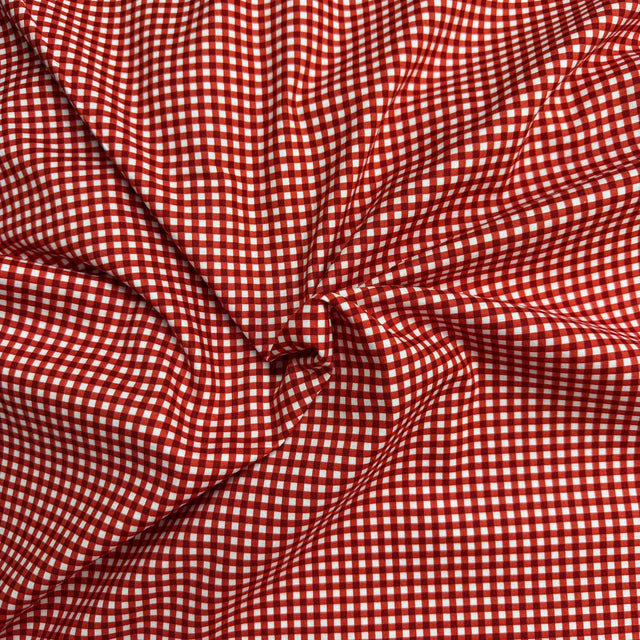 Pound A Metre Per Metre Premium Digital Printed Cotton 45'' Wide (Red Checks)
