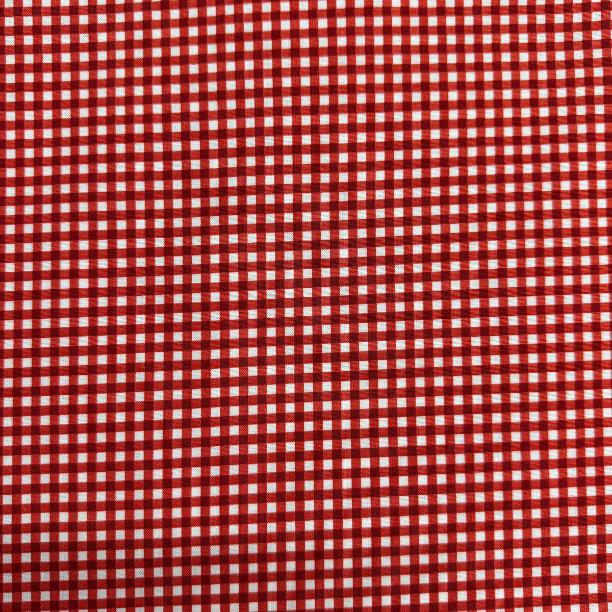 Pound A Metre Per Metre Premium Digital Printed Cotton 45'' Wide (Red Checks)