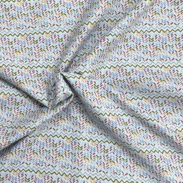 Pound A Metre Per Metre Premium Digital Printed Cotton 45'' Wide (Sky Branch)