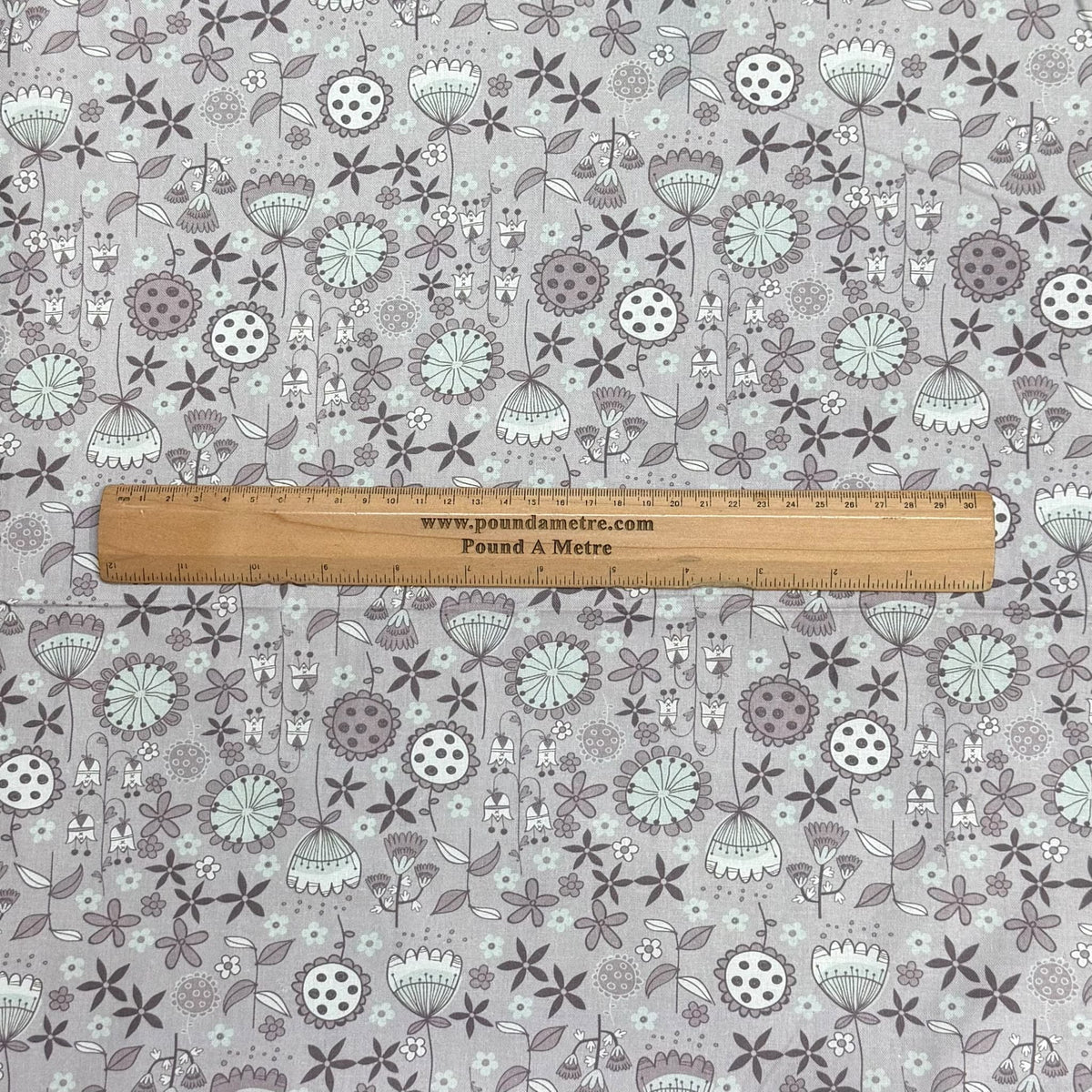 Pound A Metre Per Metre Premium Digital Printed Cotton 45'' Wide (Stormy)
