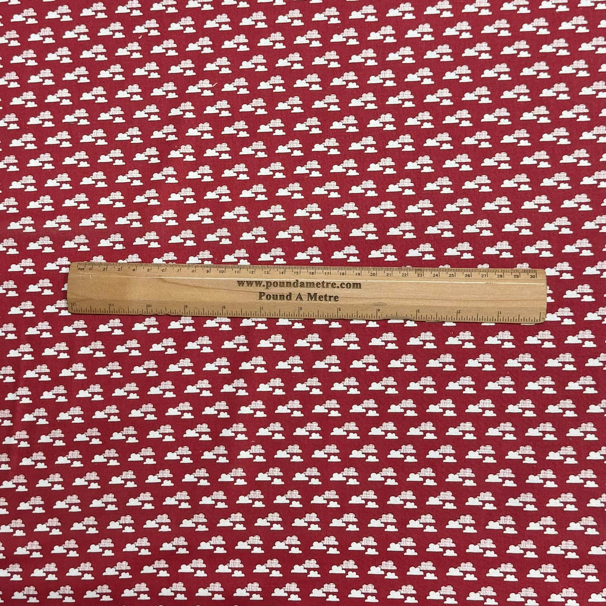 Pound A Metre Per Metre Premium Digital Printed Cotton 45'' Wide (Wine Clouds)