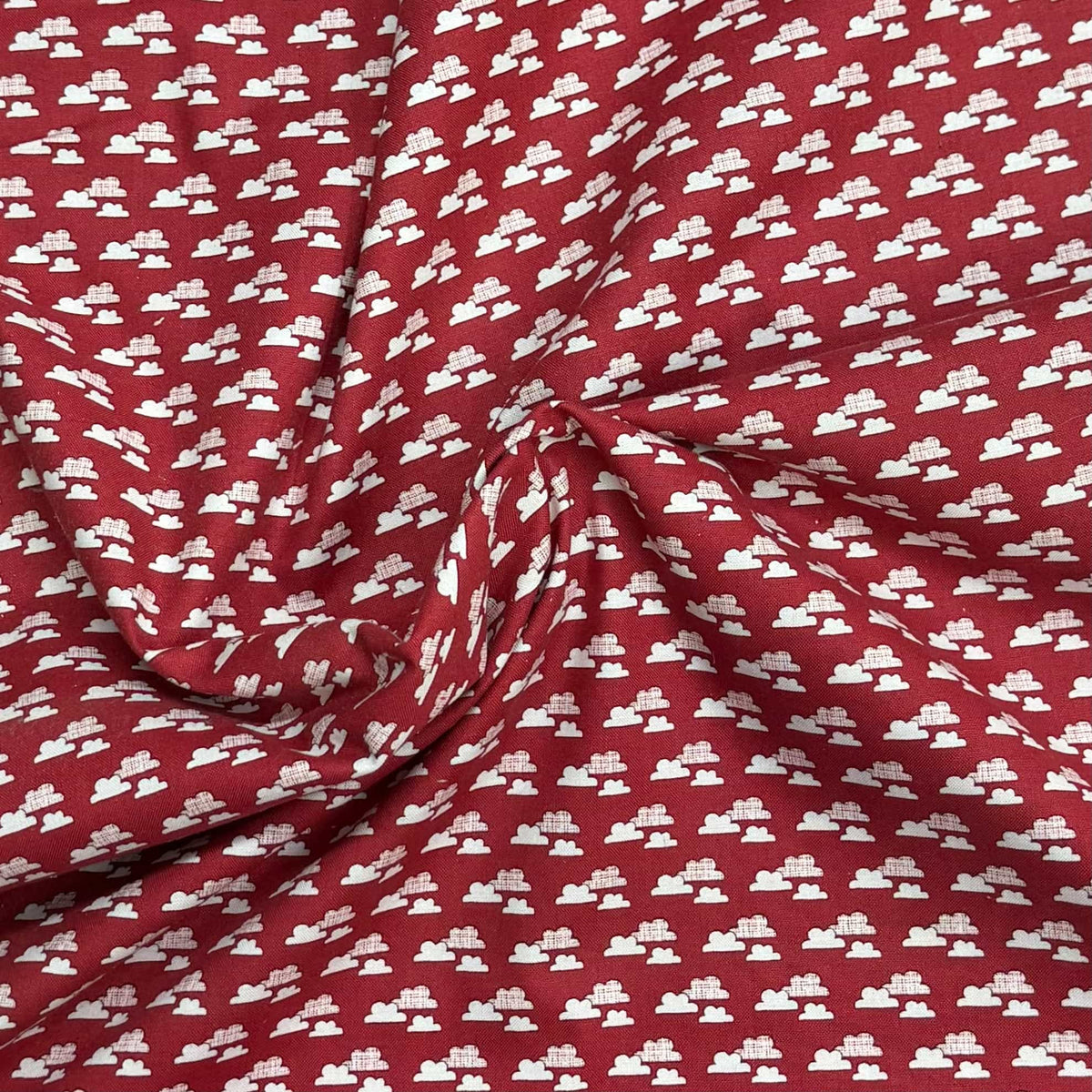 Pound A Metre Per Metre Premium Digital Printed Cotton 45'' Wide (Wine Clouds)