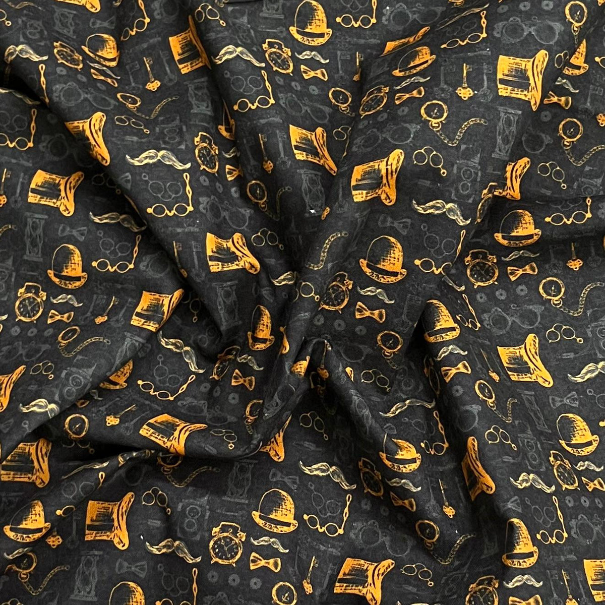 Pound A Metre Per Metre Premium Digital Printed Halloween Cotton 45'' Wide (Cemetery)