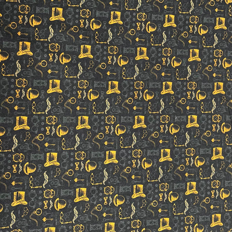 Pound A Metre Per Metre Premium Digital Printed Halloween Cotton 45'' Wide (Cemetery)