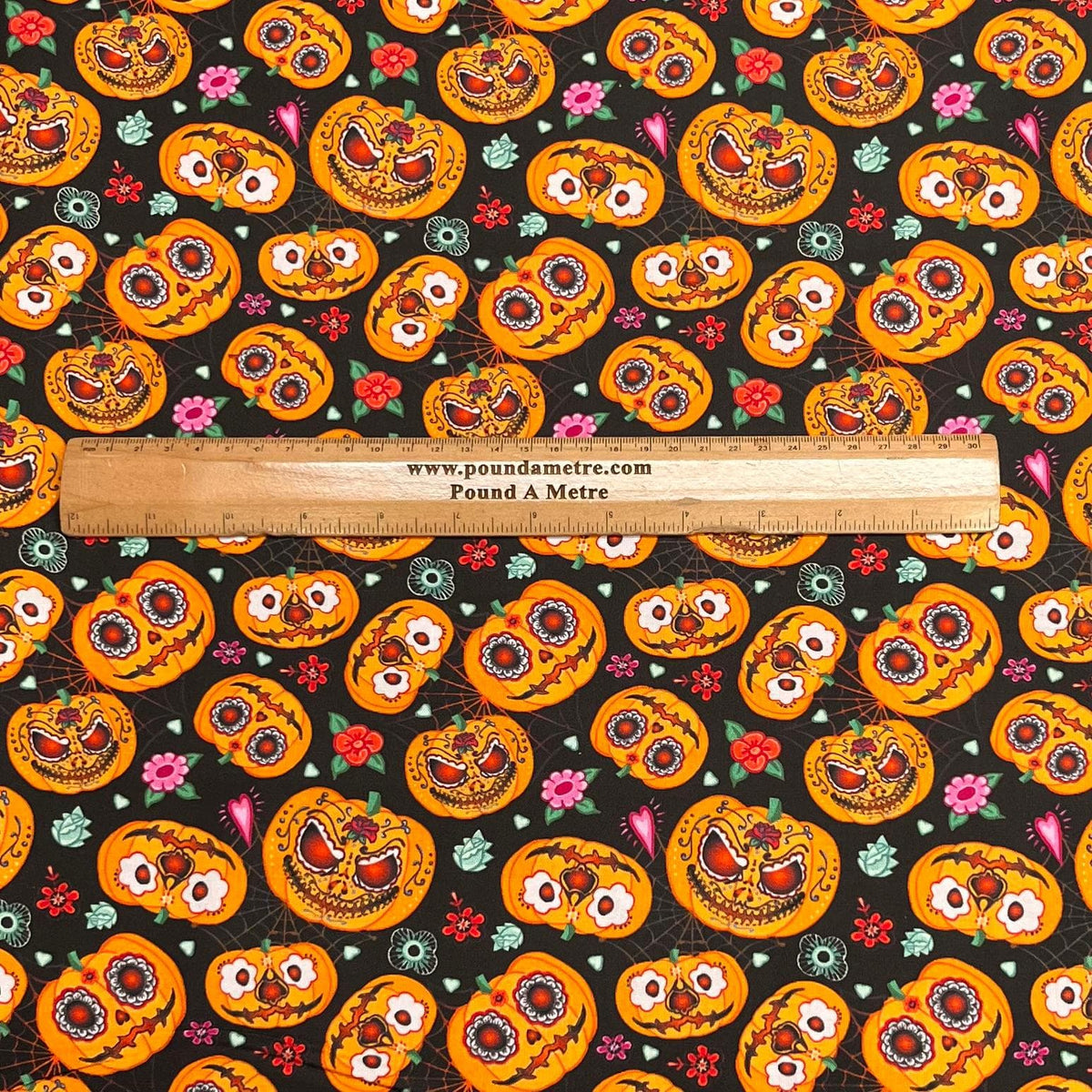 Pound A Metre Per Metre Premium Digital Printed Halloween Cotton 45'' Wide (Decoration)