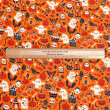 Pound A Metre Per Metre Premium Digital Printed Halloween Cotton 45'' Wide (Ghost)