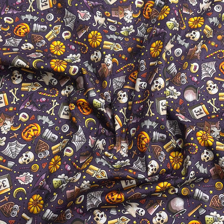 Pound A Metre Per Metre Premium Digital Printed Halloween Cotton 45'' Wide (Halloween)