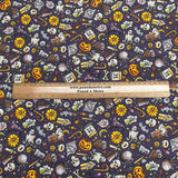 Pound A Metre Per Metre Premium Digital Printed Halloween Cotton 45'' Wide (Halloween)