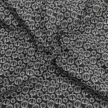Pound A Metre Per Metre Premium Digital Printed Halloween Cotton 45'' Wide (Pumpkin)