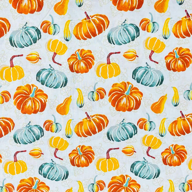 Pound A Metre Per Metre Premium Digital Printed Halloween Cotton 45'' Wide (Pumpkin Season)