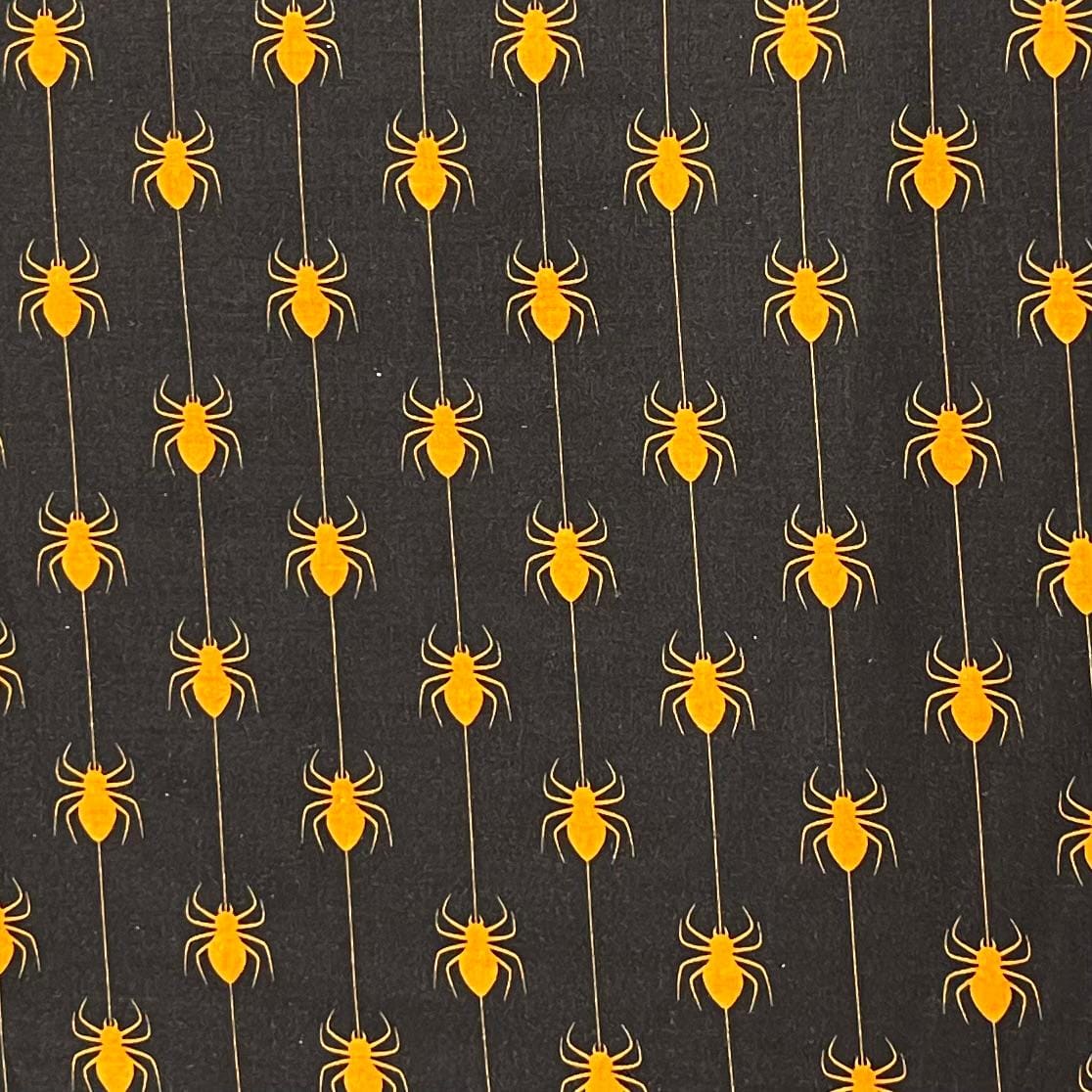 Pound A Metre Per Metre Premium Digital Printed Halloween Cotton 45'' Wide (Spider)