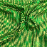 Pound A Metre Per Metre Premium Gold Foil Cotton 45'' Wide (Green & Gold)
