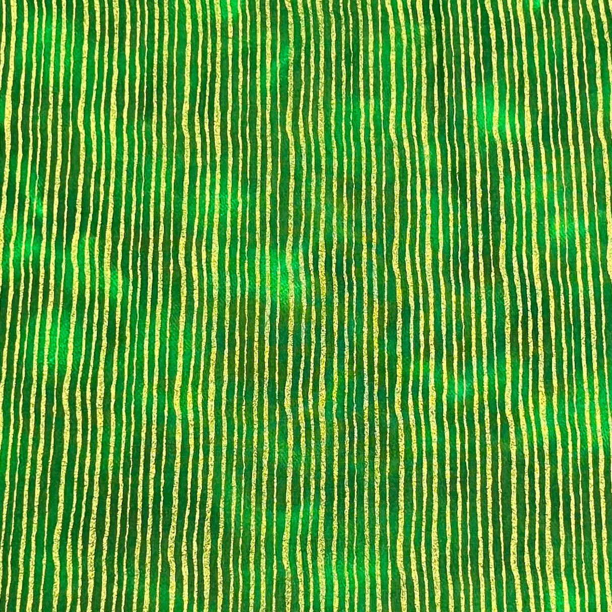 Pound A Metre Per Metre Premium Gold Foil Cotton 45'' Wide (Green & Gold)