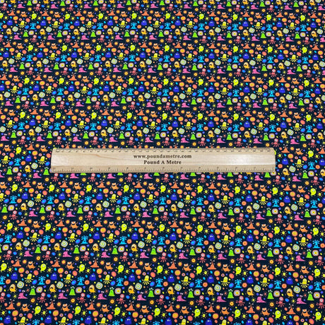 Pound A Metre Full Metre Per Metre Premium Quality 100% Quilting Halloween Cotton 45' Wide  (Mini Monsters)