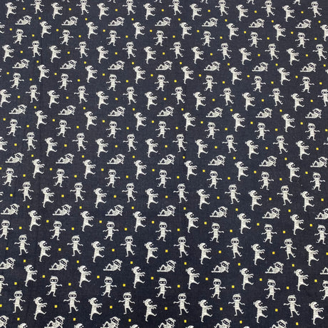 Pound A Metre Full Metre Per Metre Premium Quality 100% Quilting Halloween Cotton 45' Wide  (Mummy)