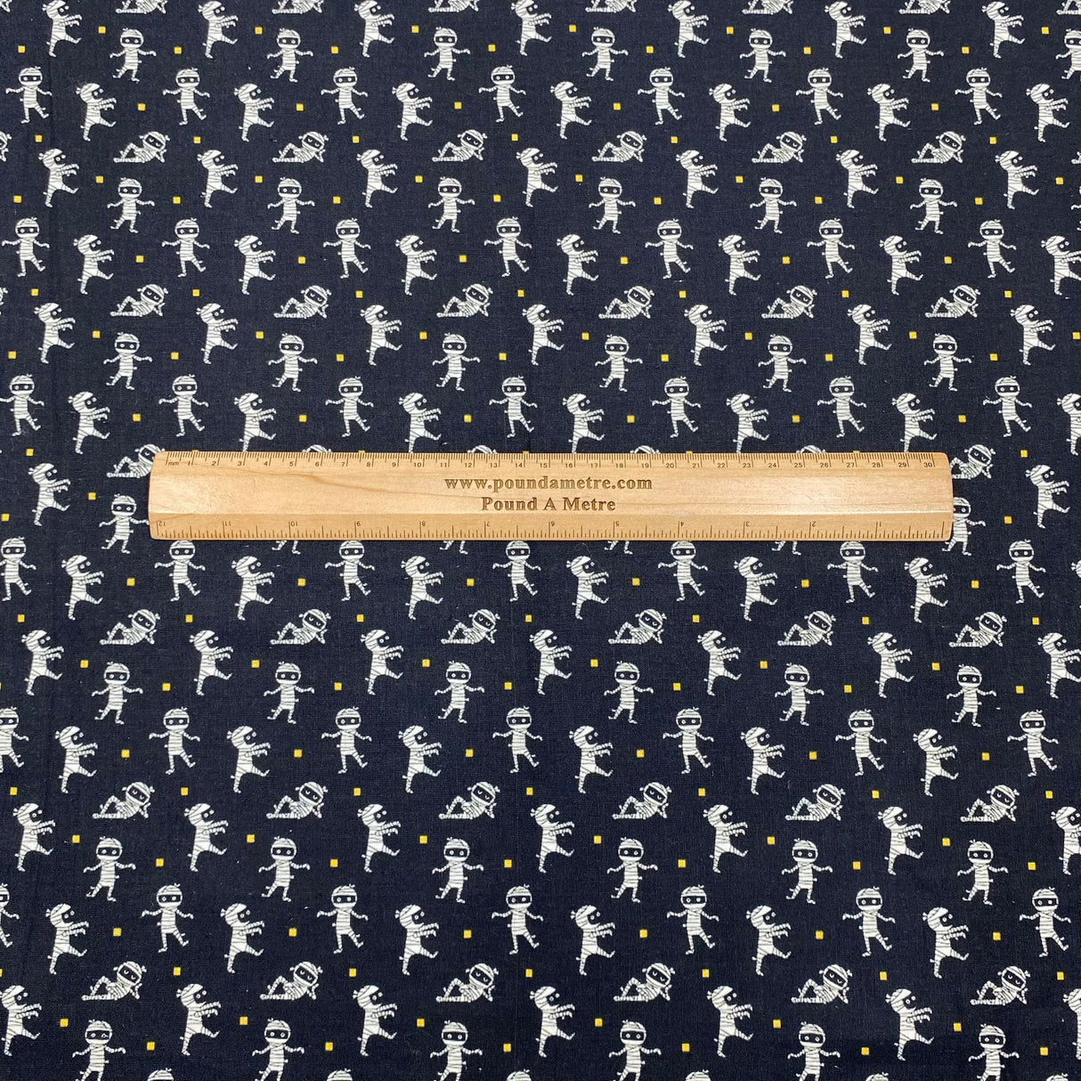 Pound A Metre Full Metre Per Metre Premium Quality 100% Quilting Halloween Cotton 45' Wide  (Mummy)
