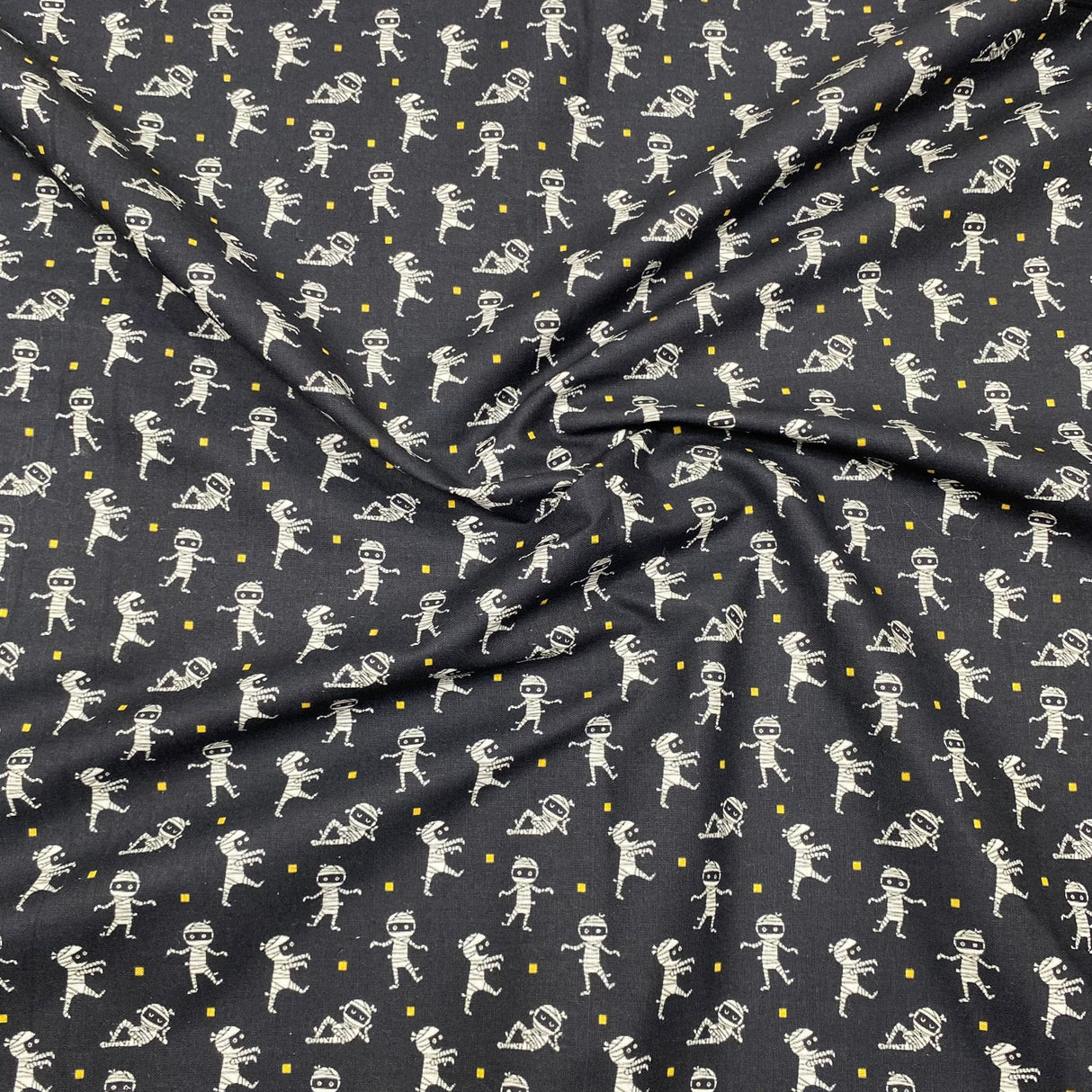 Pound A Metre Full Metre Per Metre Premium Quality 100% Quilting Halloween Cotton 45' Wide  (Mummy)
