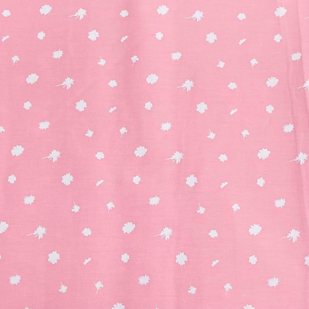 Pound A Metre Per Metre Per Metre Premium Quality Floral Drill  58" (Pink)