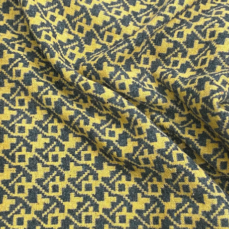 Pound A Metre Per Metre Per Metre Premium Wool Rich Fabric 55" Wide (Yellow & Black)