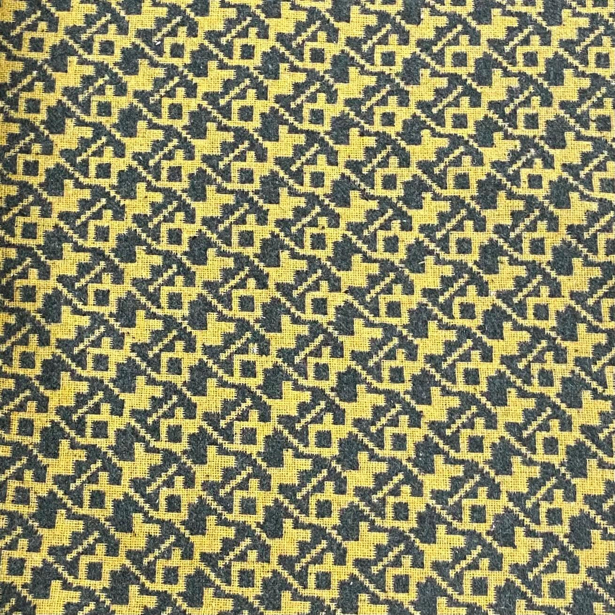 Pound A Metre Per Metre Per Metre Premium Wool Rich Fabric 55" Wide (Yellow & Black)
