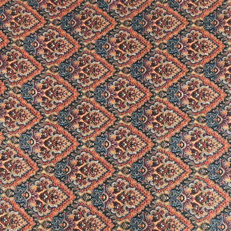 Pound A Metre Per Metres Per Metre Printed Cashmere Effect Crepe Fabric- 45" Wide (Brown)