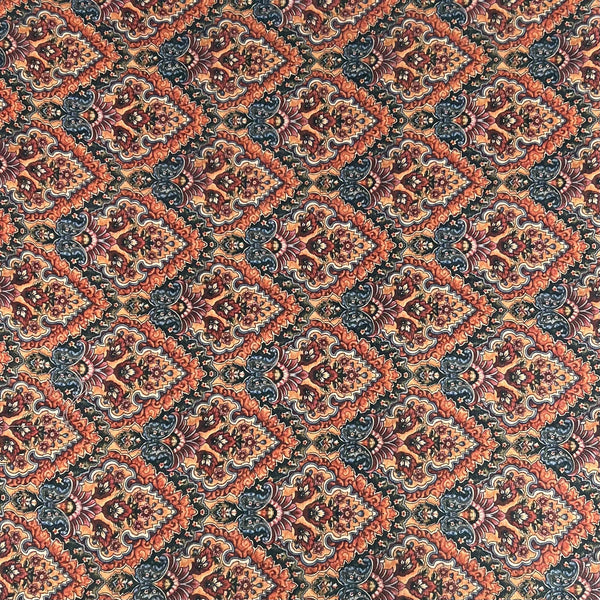 Pound A Metre Per Metres Per Metre Printed Cashmere Effect Crepe Fabric- 45" Wide (Brown)