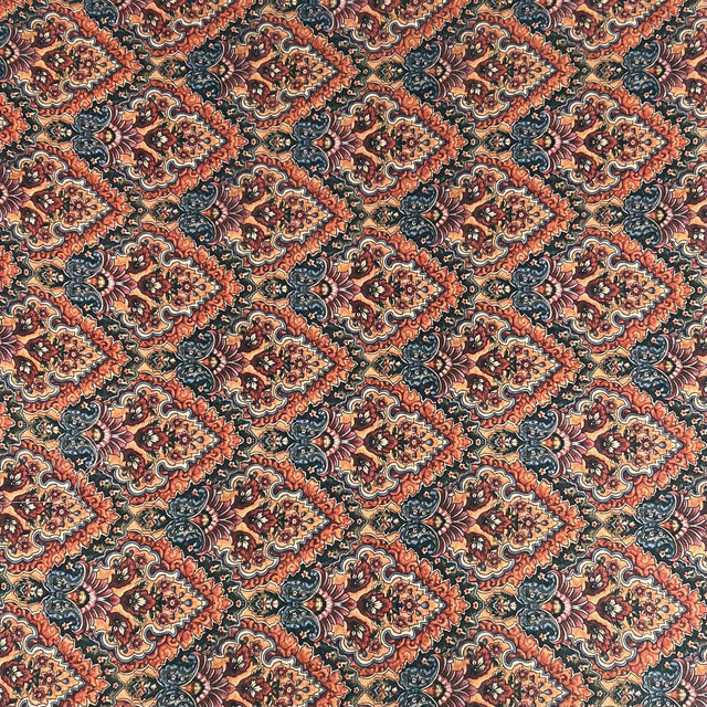 Pound A Metre Per Metres Per Metre Printed Cashmere Effect Crepe Fabric- 45" Wide (Brown)
