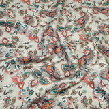 Pound A Metre Per Metre Per Metre Printed Cashmere Effect Crepe Fabric- 45" Wide (Floral)
