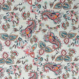 Pound A Metre Per Metre Printed Cashmere Effect Crepe Fabric- 45" Wide (Grey Paisley)