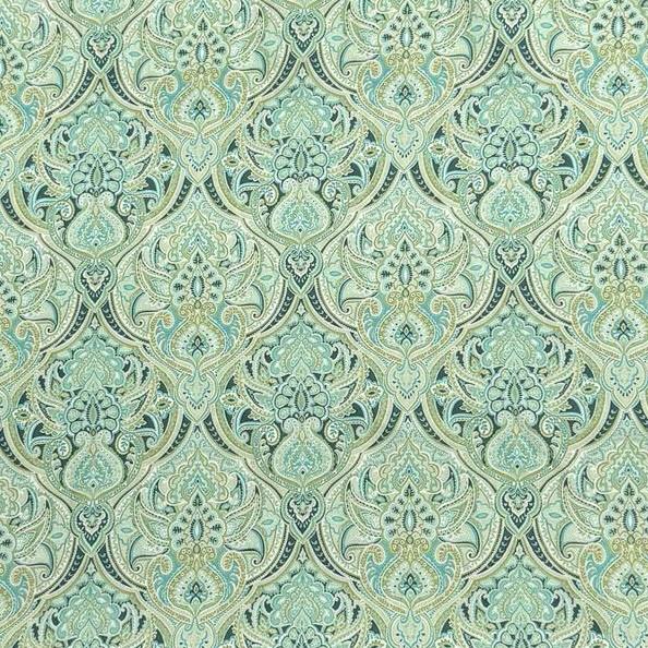 Pound A Metre Per Metre Printed Cashmere Effect Crepe Fabric- 45" Wide (Mint)