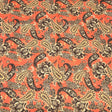 Pound A Metre Per Metre Per Metre Printed Cashmere Effect Crepe Fabric- 45" Wide (Orange)