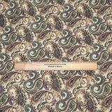 Pound A Metre Per Metre Per Metre Printed Cashmere Effect Crepe Fabric- 45" Wide (Paisley)