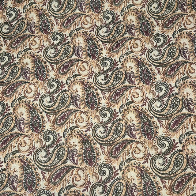 Pound A Metre Per Metre Per Metre Printed Cashmere Effect Crepe Fabric- 45" Wide (Paisley)