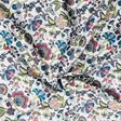 Pound A Metre Per Metre Printed Cashmere Effect Crepe Fabric- 45" Wide (White Bloom)